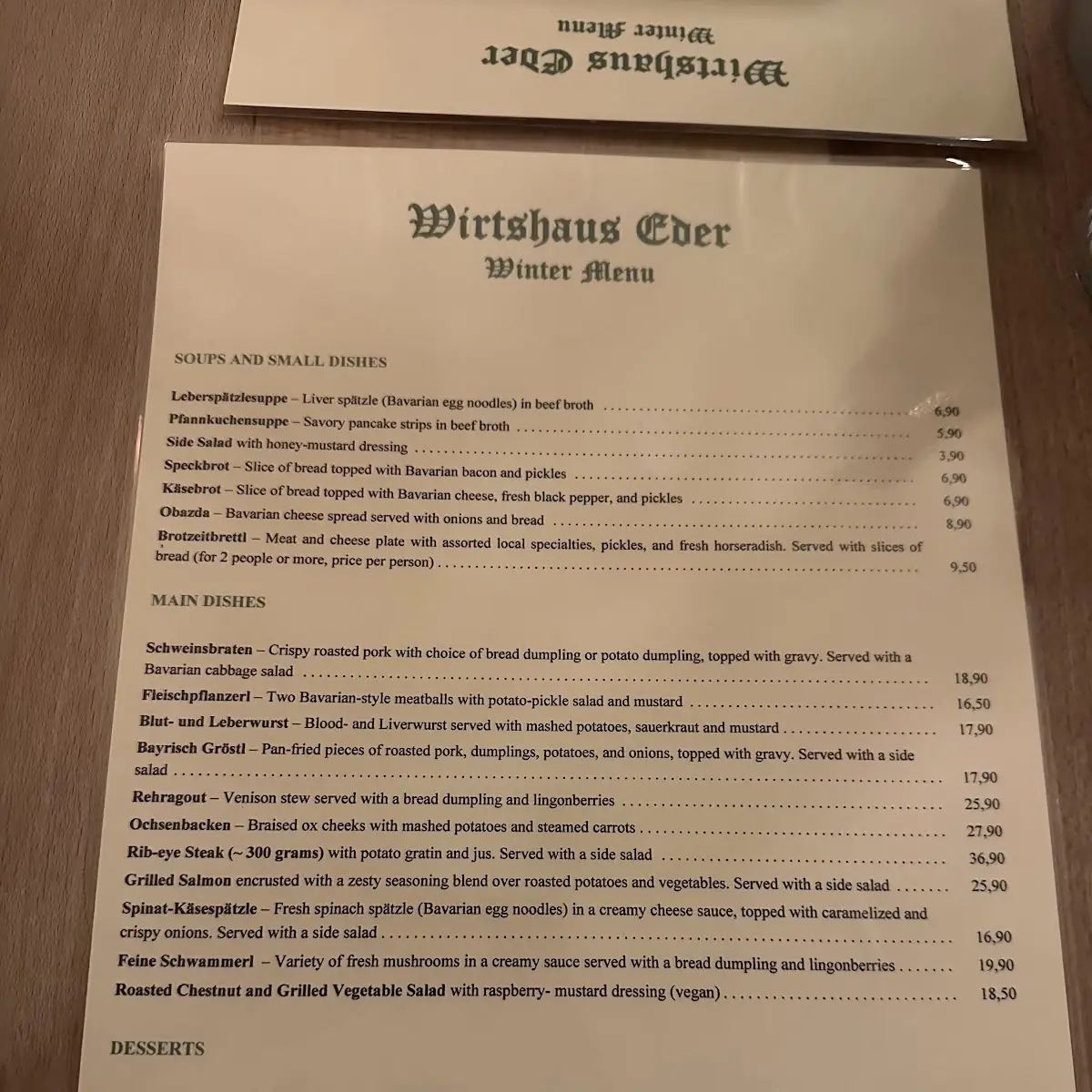 Speisekarte photo 8