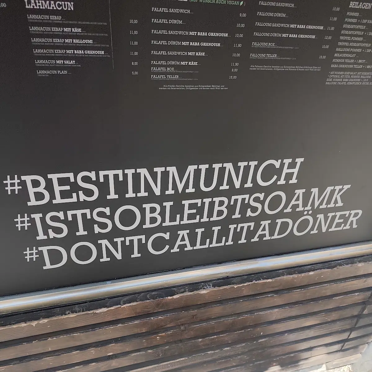 Speisekarte, TÜRKITCH Köfte & Kebap