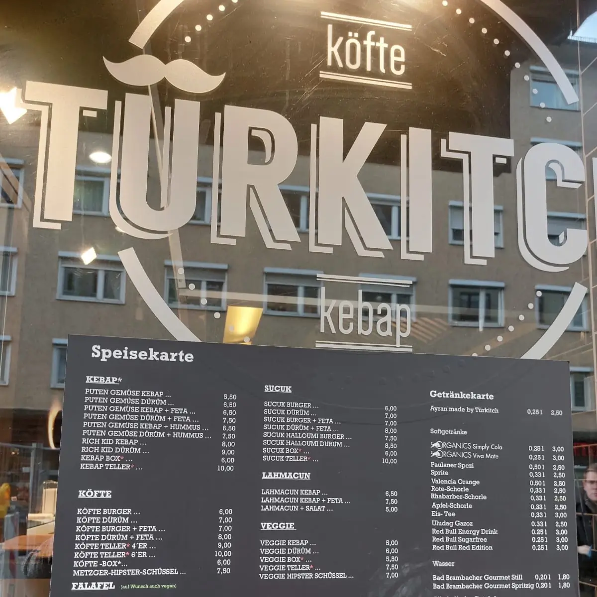 Speisekarte, TÜRKITCH Köfte & Kebap