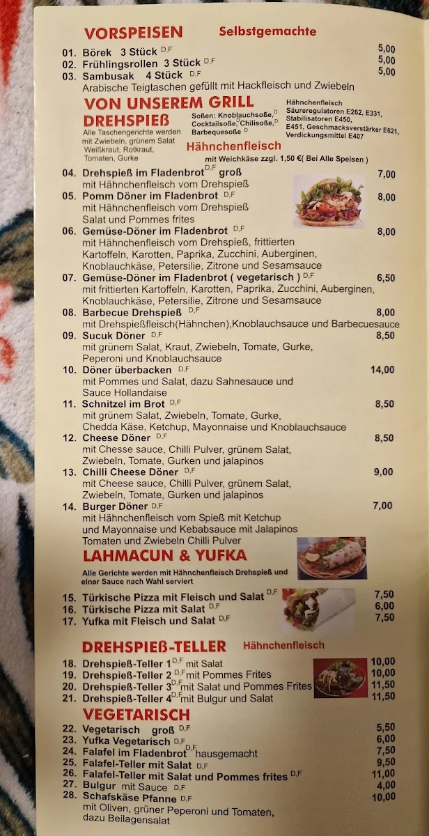 Speisekarte, Goofy's Kebab