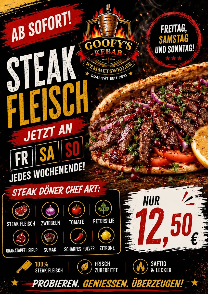 Speisekarte, Goofy's Kebab