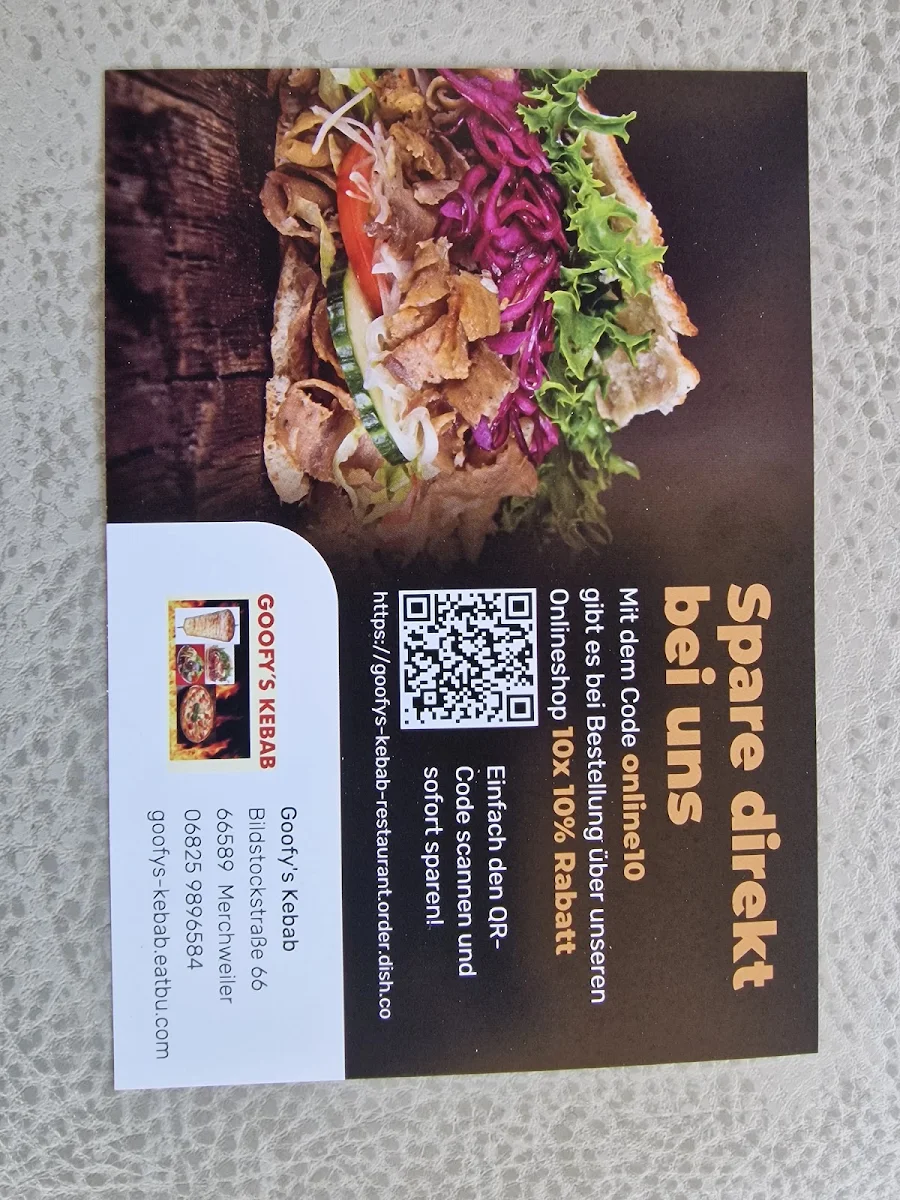 Speisekarte, Goofy's Kebab
