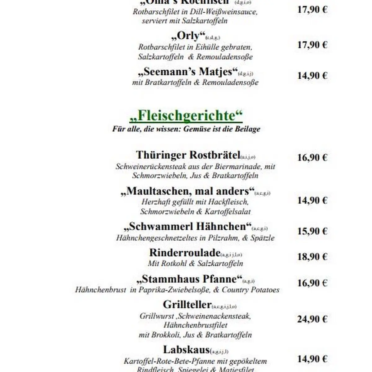 Speisekarte photo 1