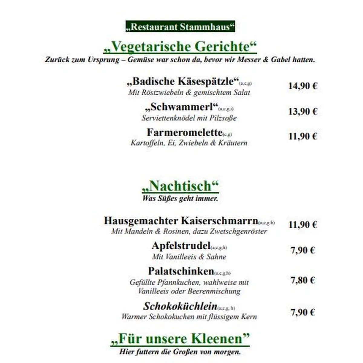 Speisekarte photo 4