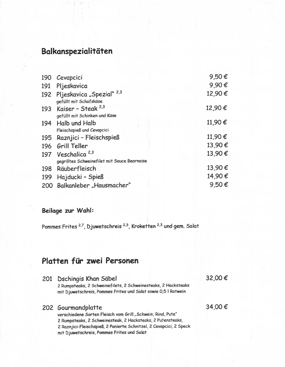 Speisekarte photo 5