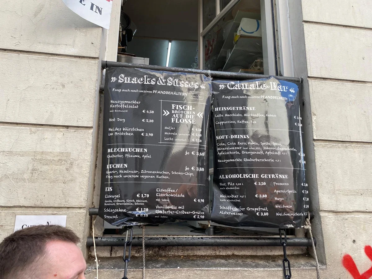 Speisekarte, Café Canale