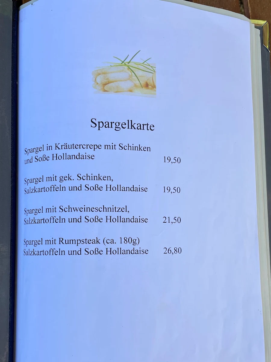 Speisekarte, Weinhaus am Rhein