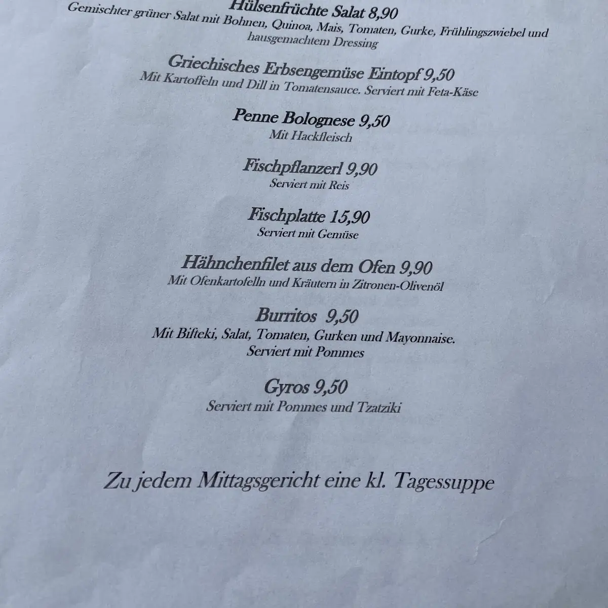 Speisekarte photo 2