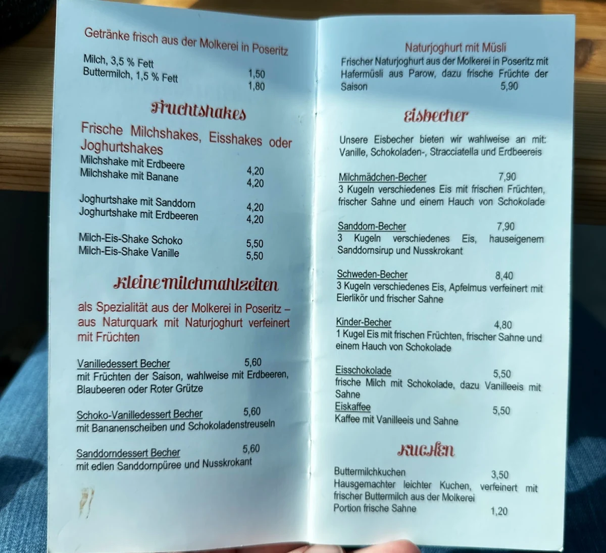 Speisekarte photo 2