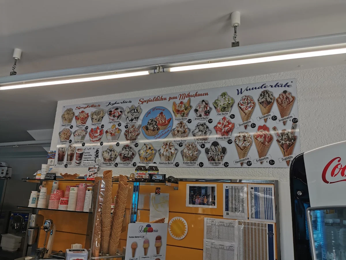 Speisekarte, La Gelateria