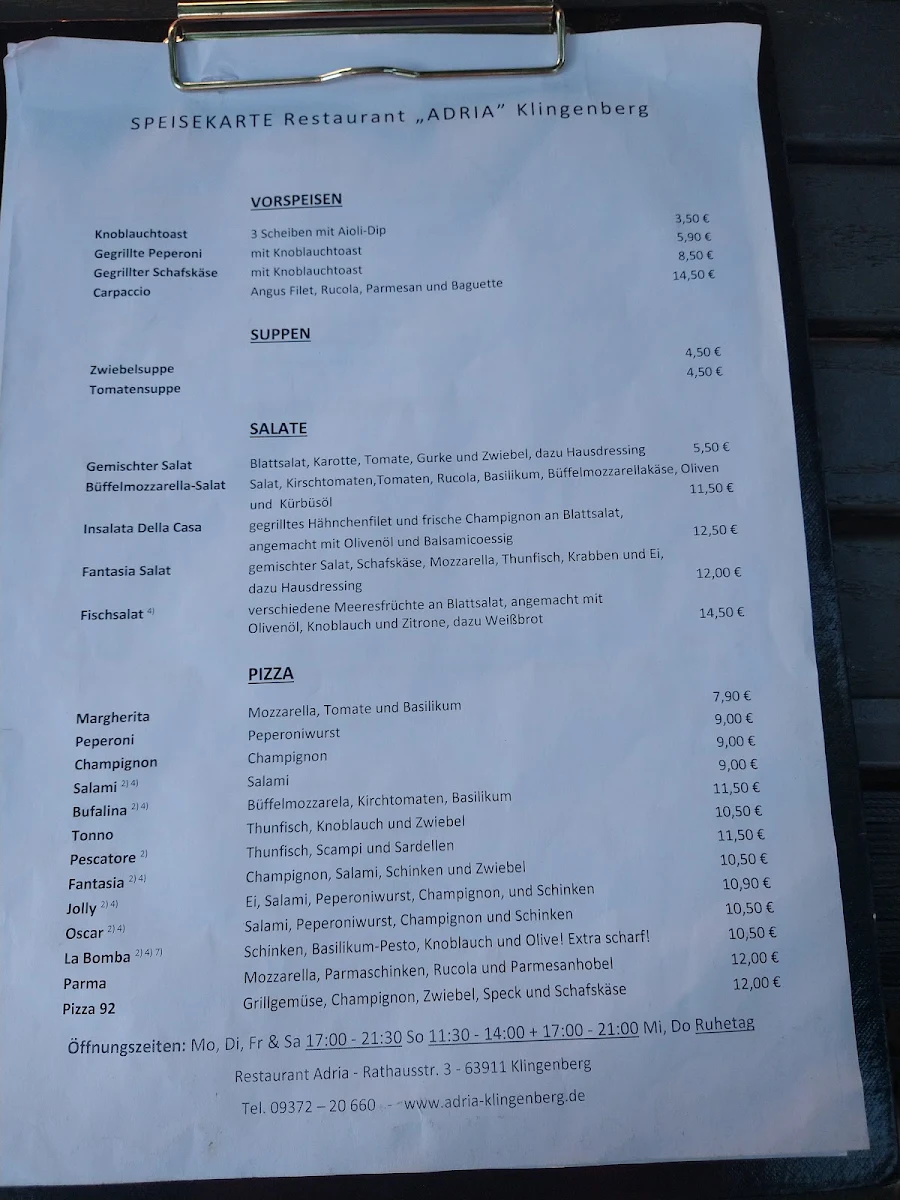 Speisekarte photo 1