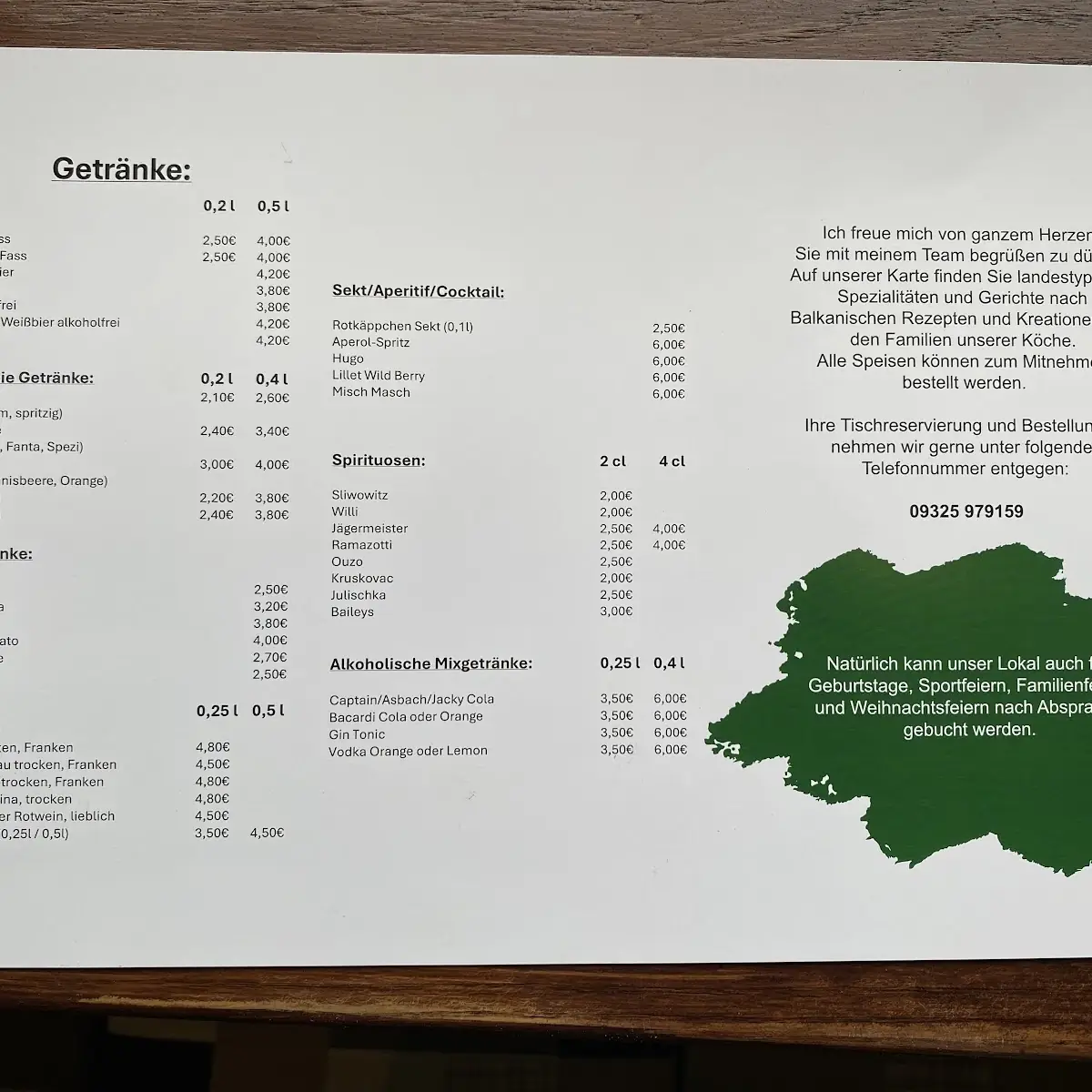 Speisekarte photo 1