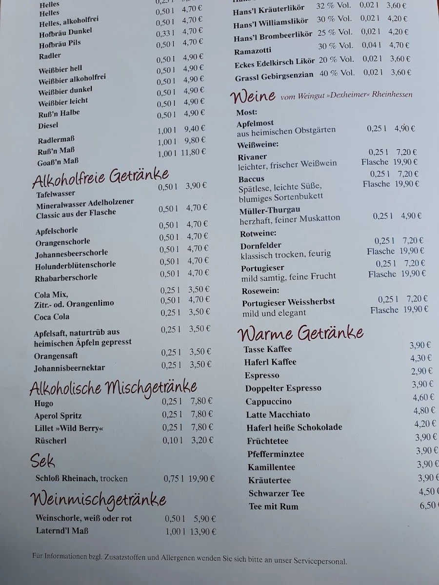 Speisekarte photo 2