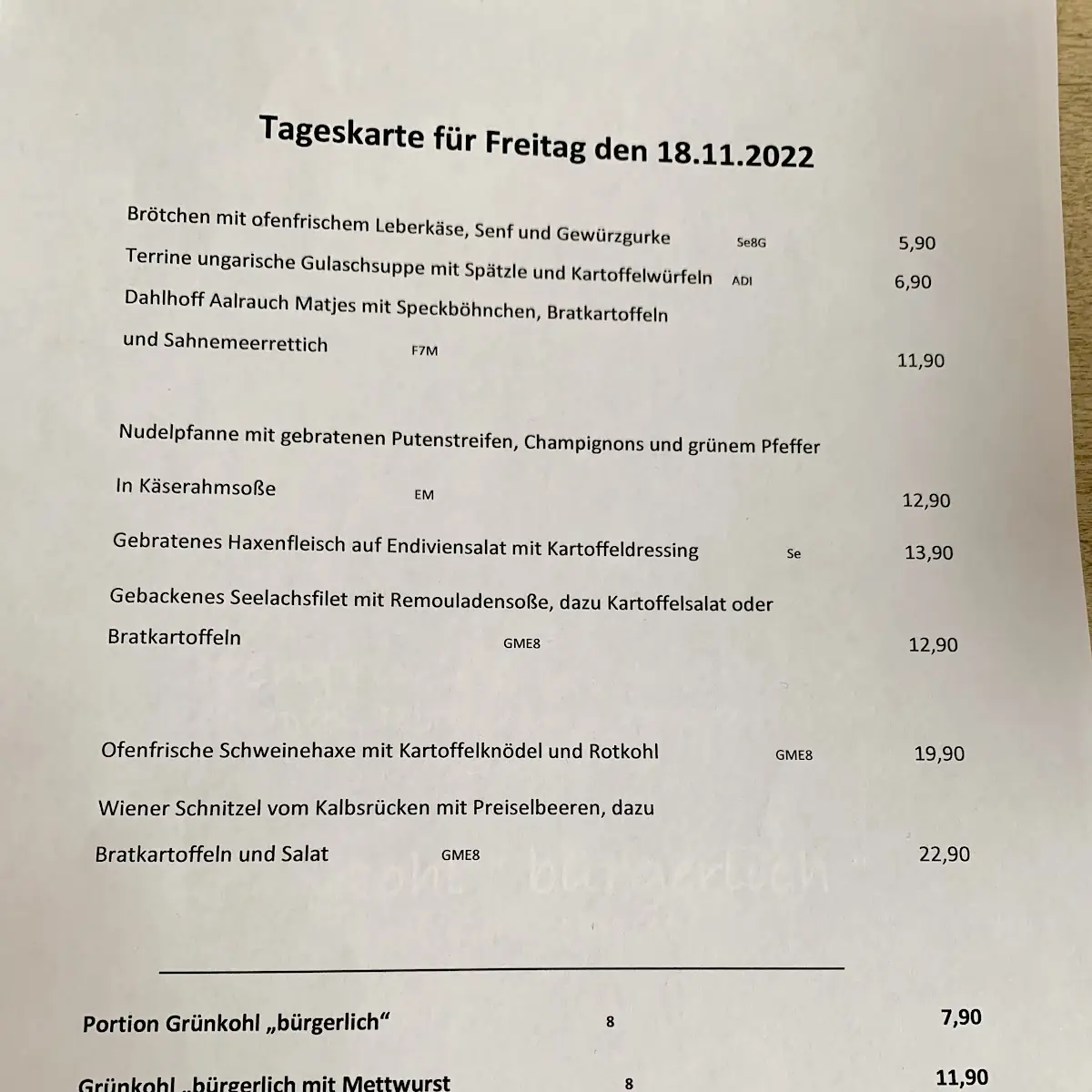 Speisekarte photo 6