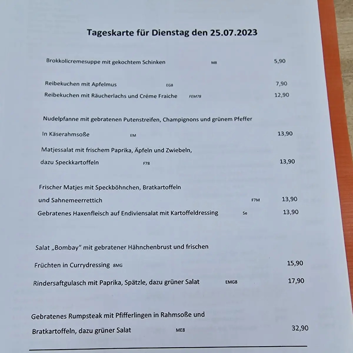 Speisekarte photo 8
