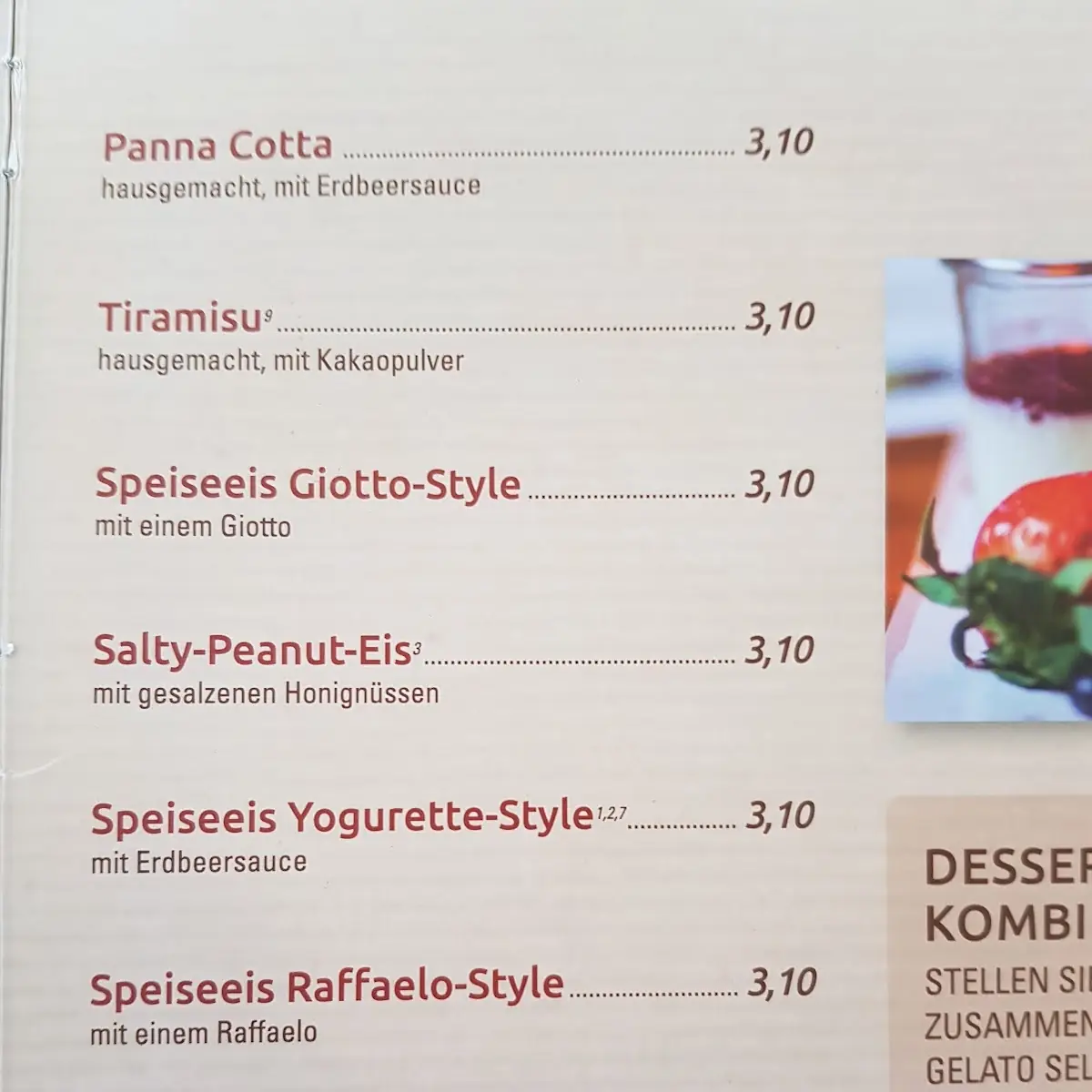 Speisekarte photo 2
