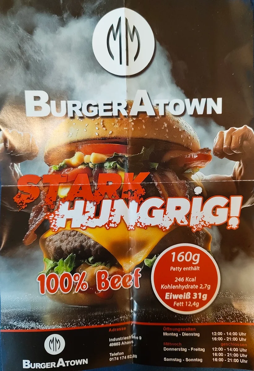 Speisekarte, Burger Atown