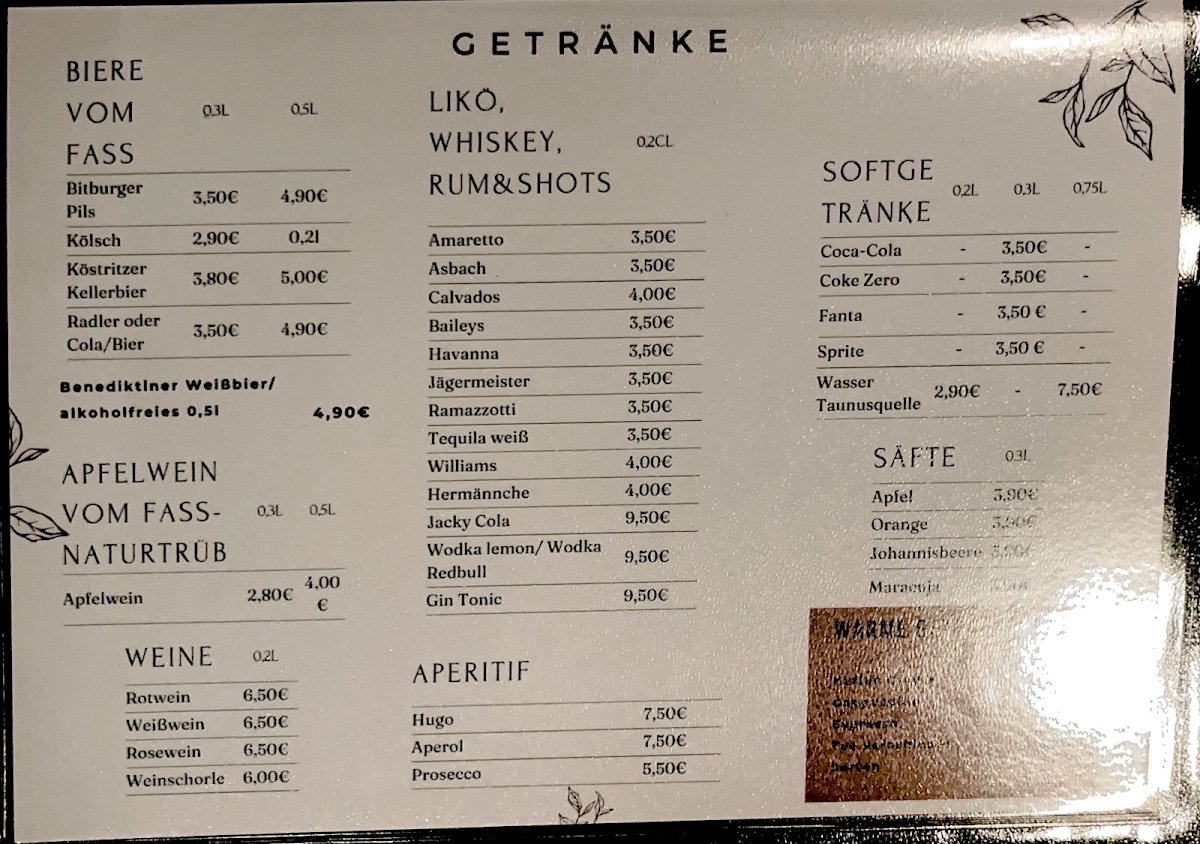 Speisekarte photo 1