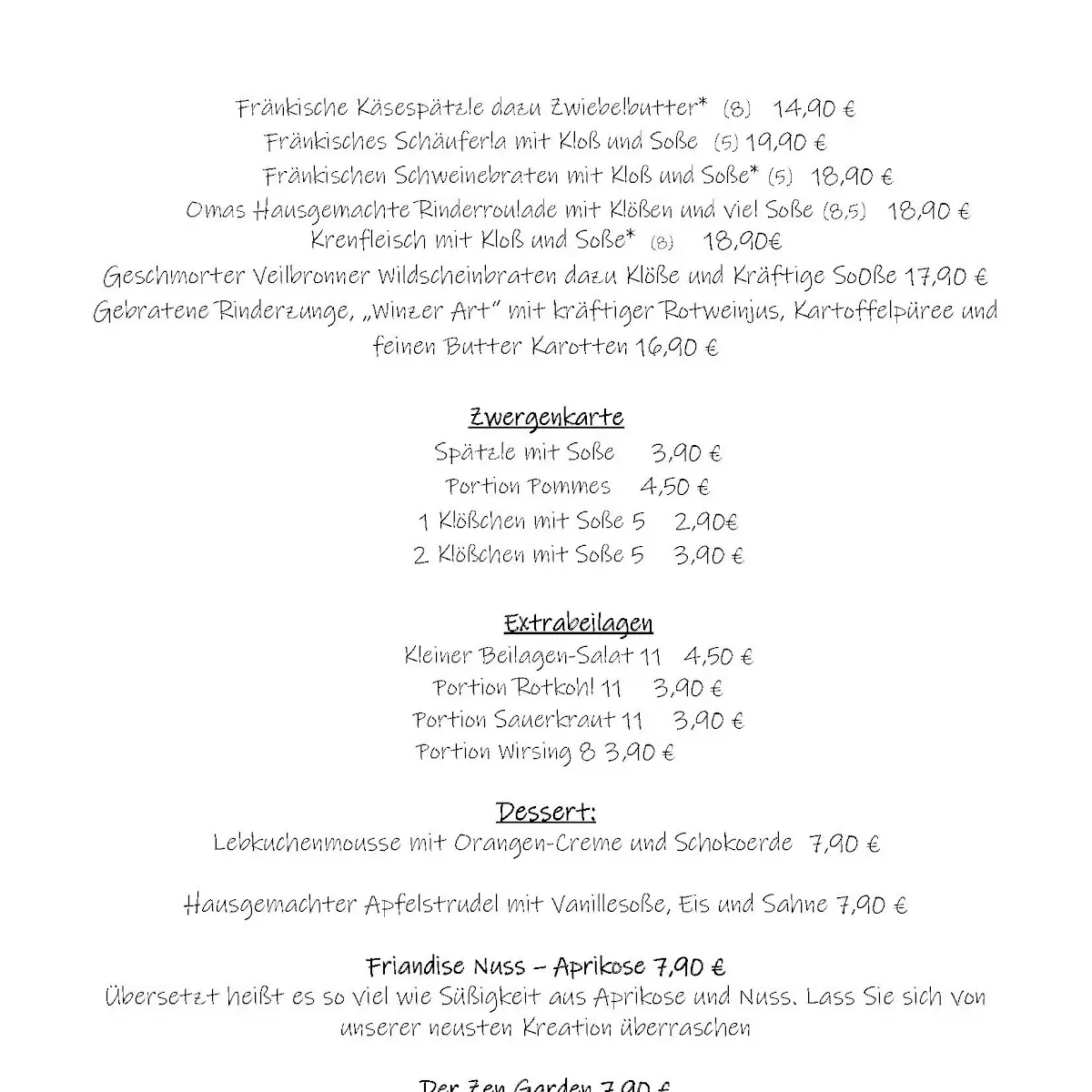 Speisekarte photo 3