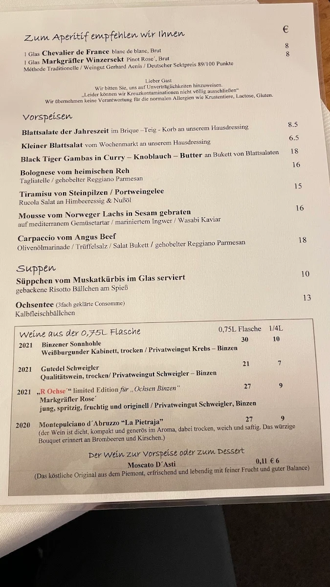 Speisekarte photo 1