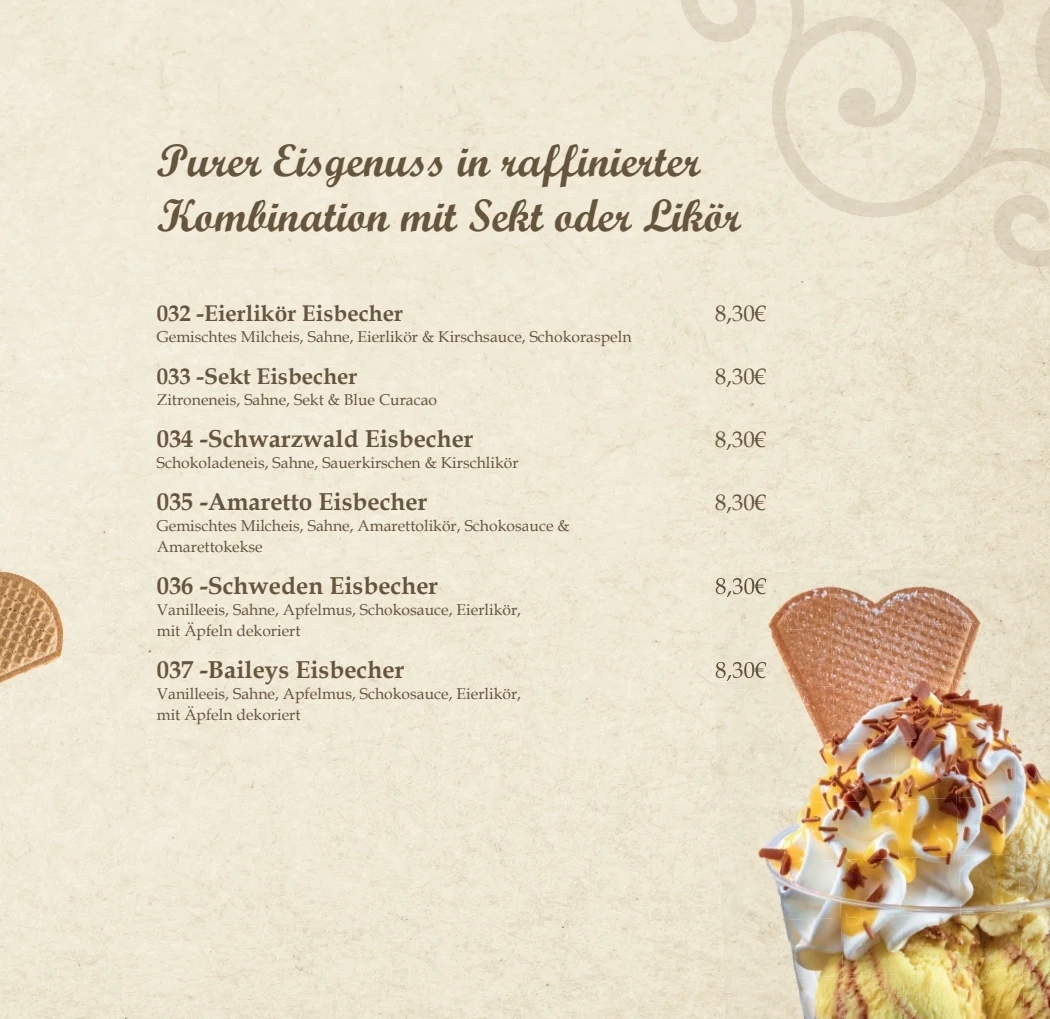 Speisekarte, Eiscafé & Pizzeria „Al Capone“ – Inh.: Guido Valenta