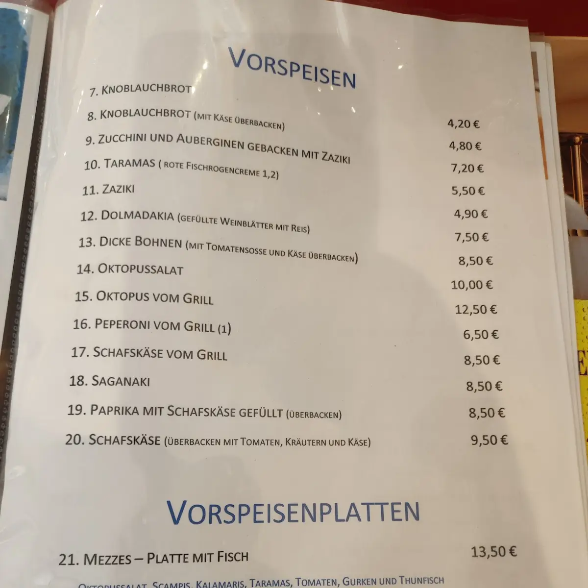 Speisekarte photo 1