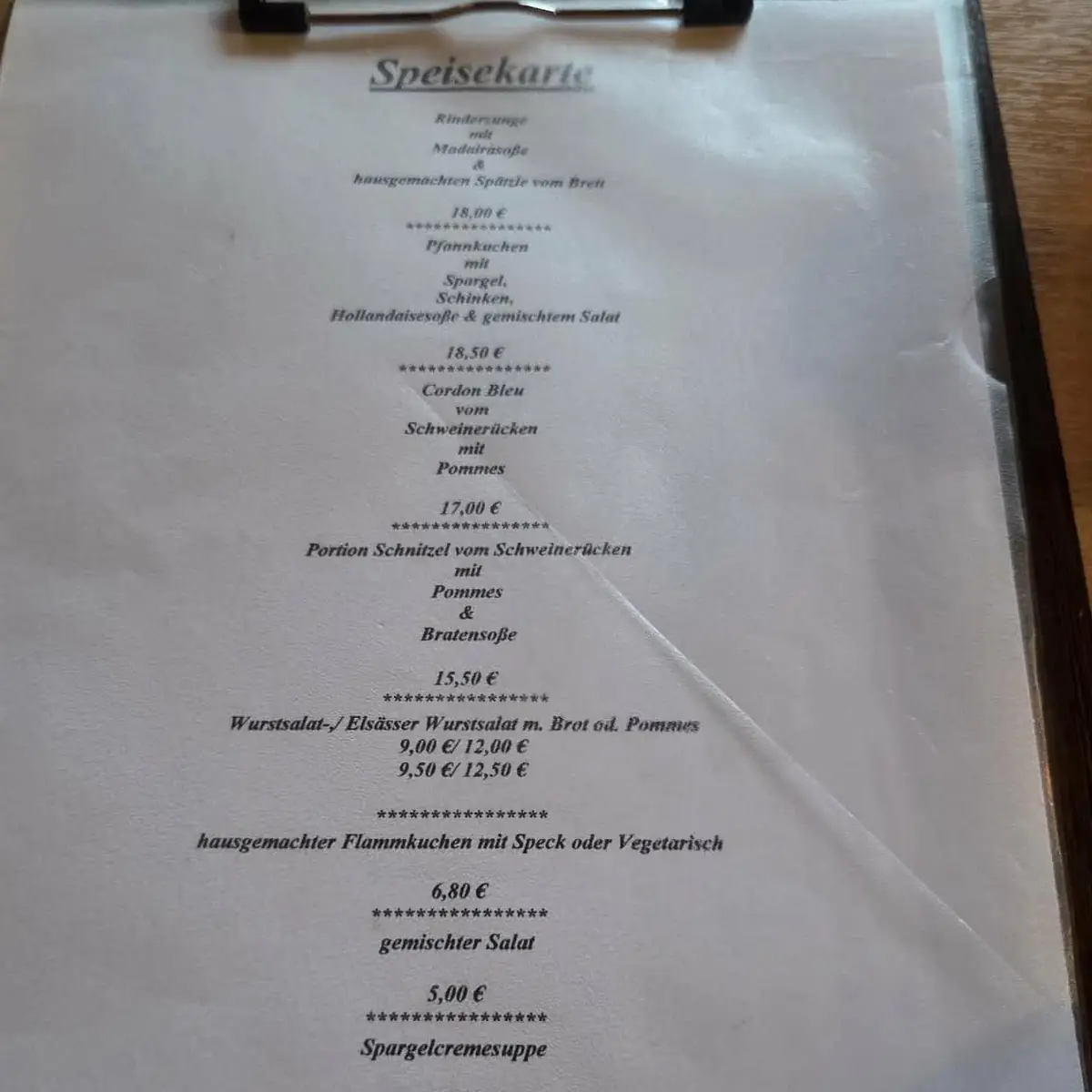 Speisekarte photo 1