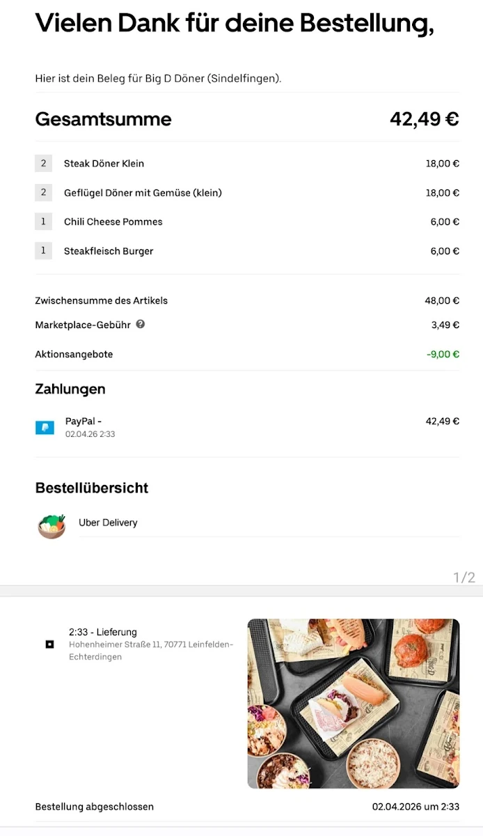 Speisekarte photo 1