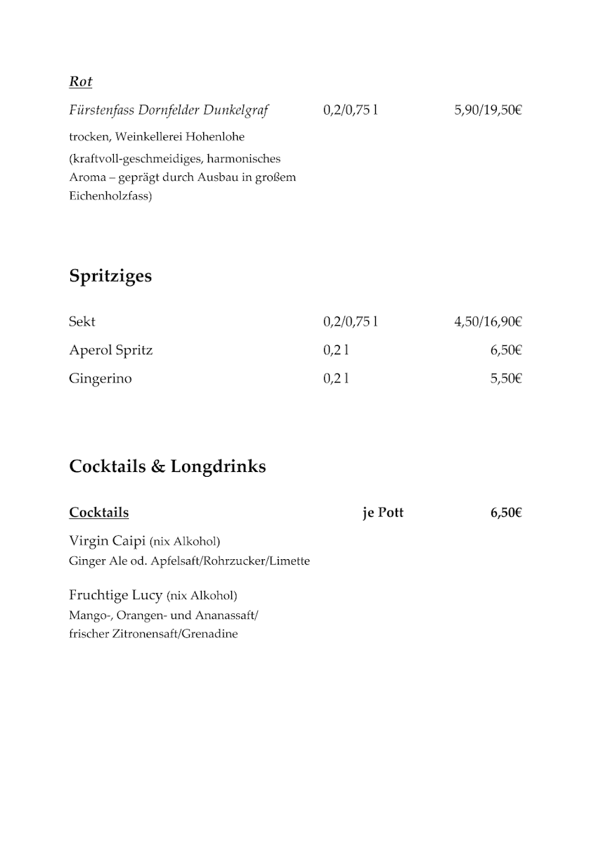 Speisekarte photo 2
