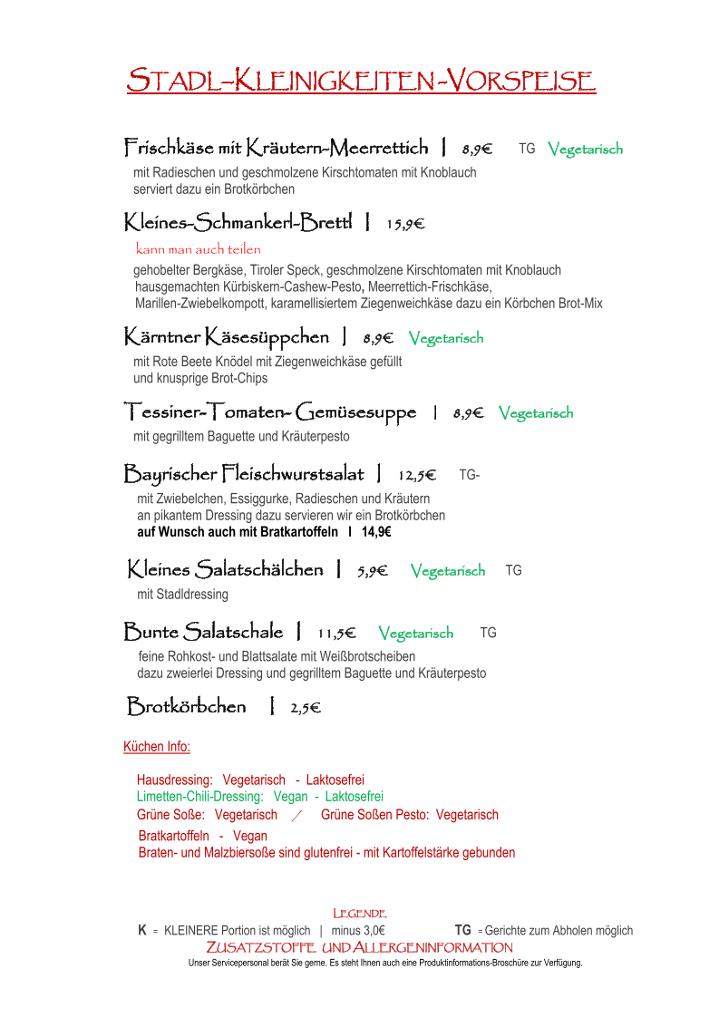 Speisekarte photo 1