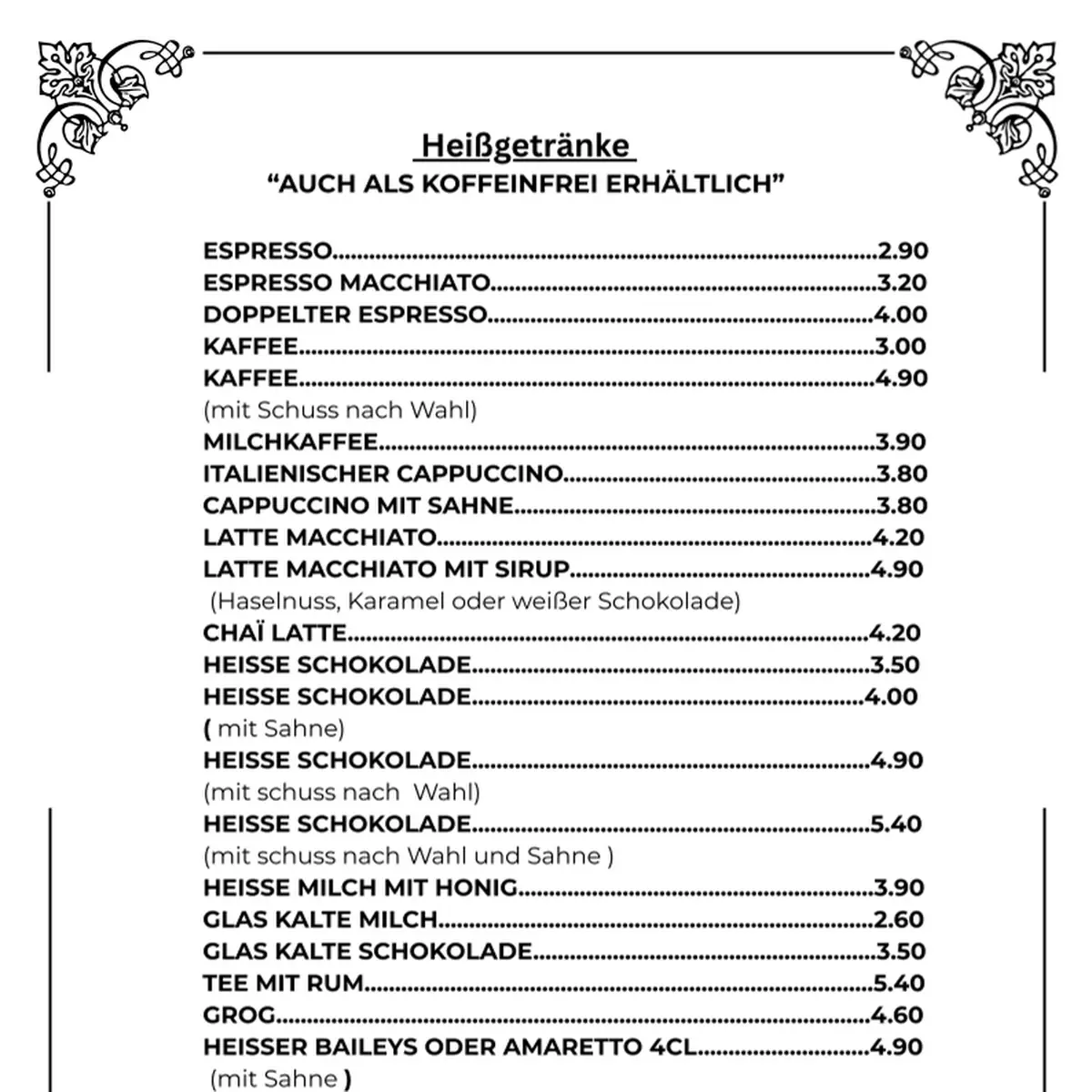Speisekarte photo 2