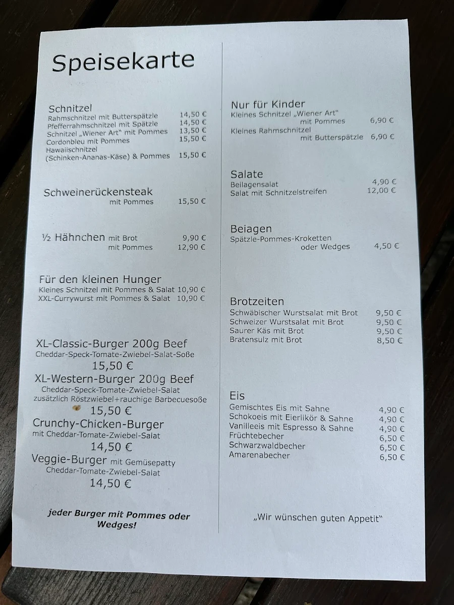 Speisekarte photo 3