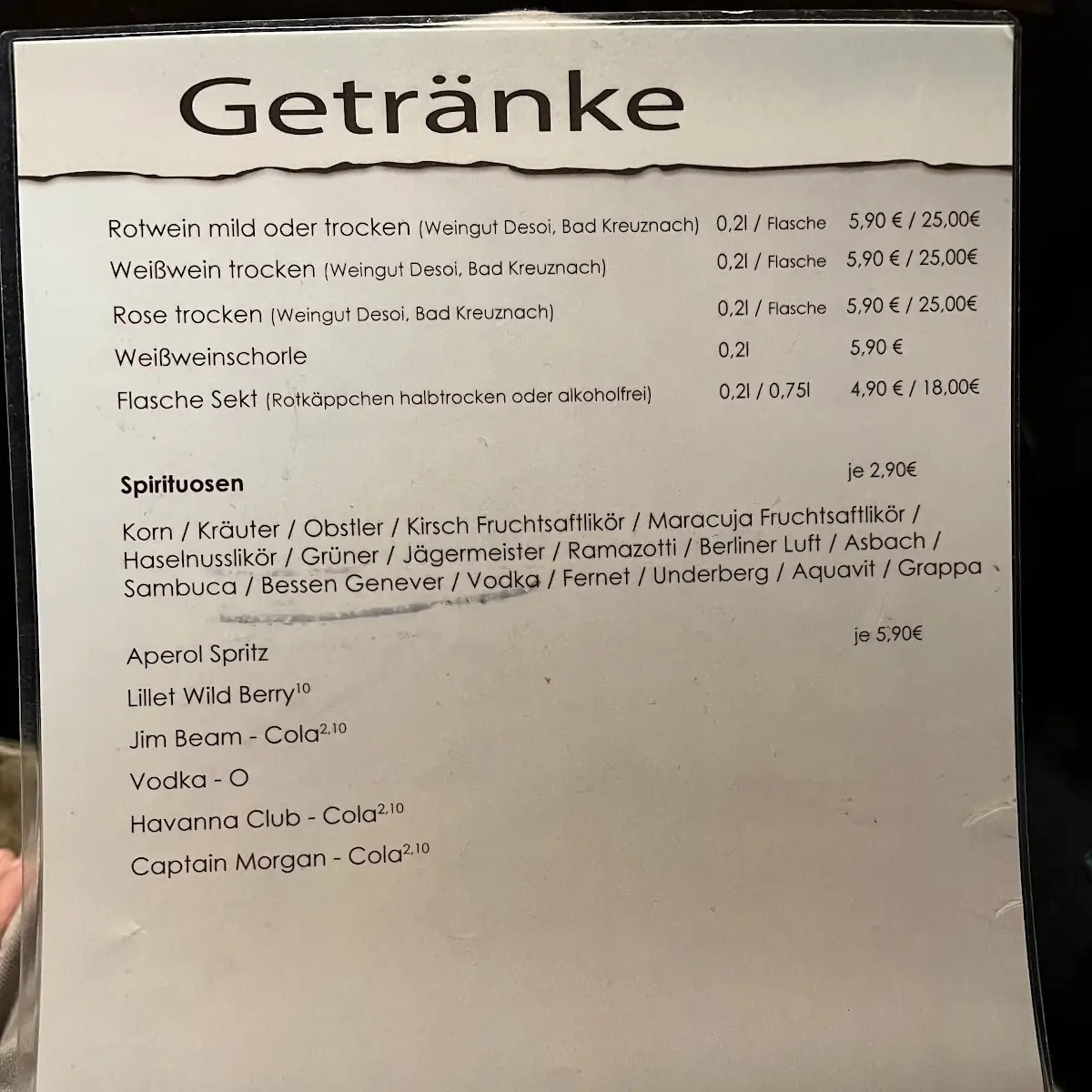 Speisekarte photo 5