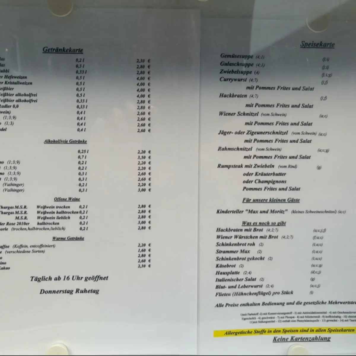 Speisekarte photo 2