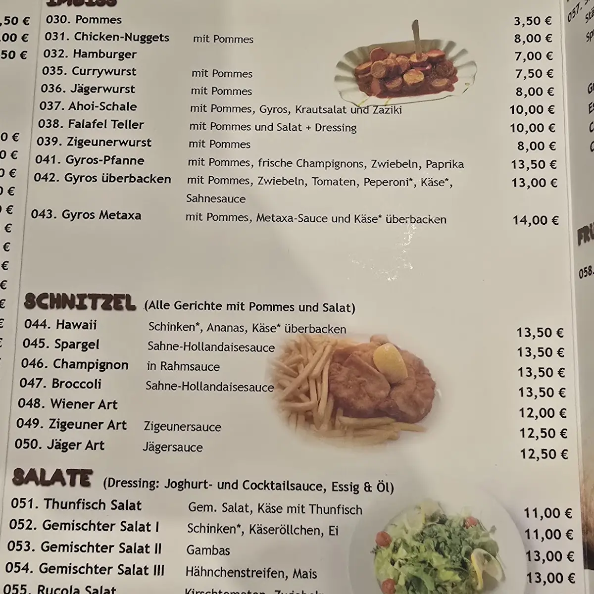 Speisekarte, AHOI am Dülmener See - Cafe, Bistro & Restaurant