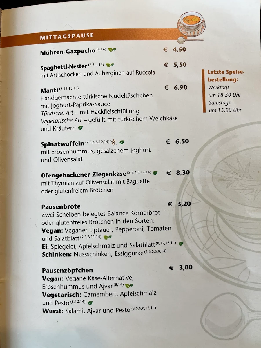 Speisekarte, Samocca