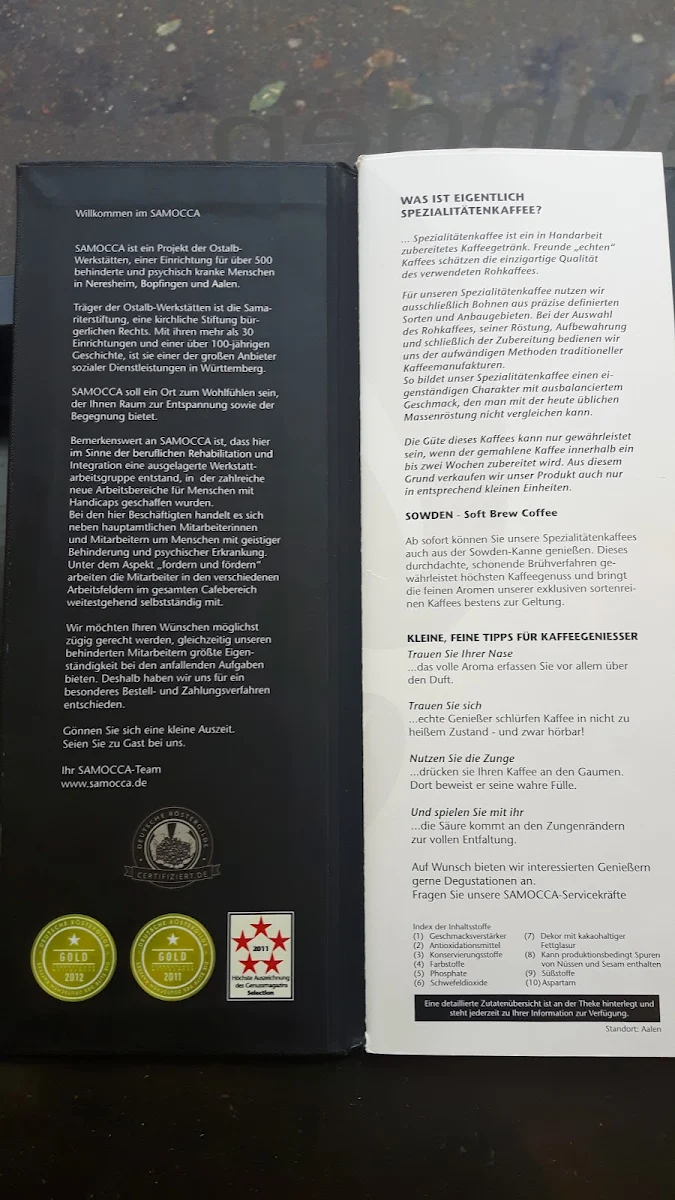 Speisekarte, Samocca