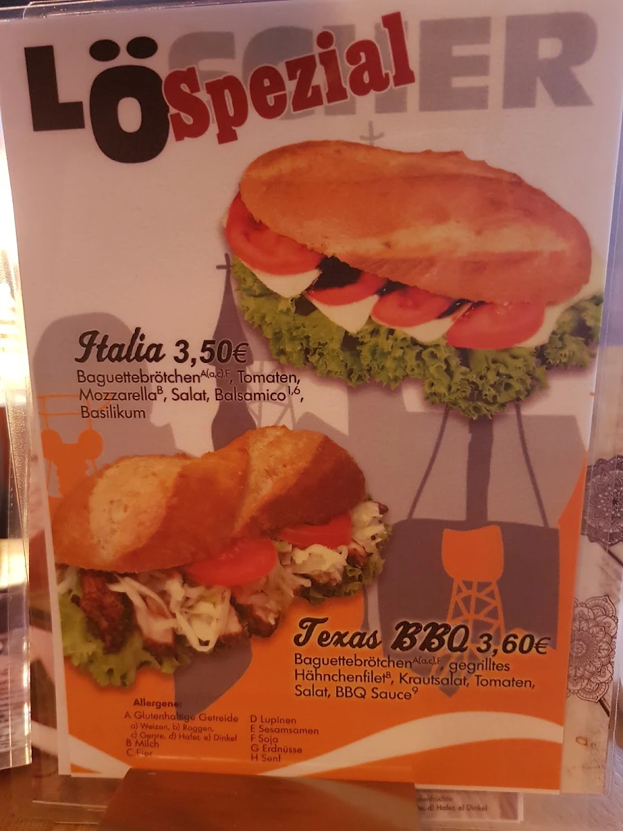 Speisekarte, Löscher Bäckerei-Konditorei GmbH