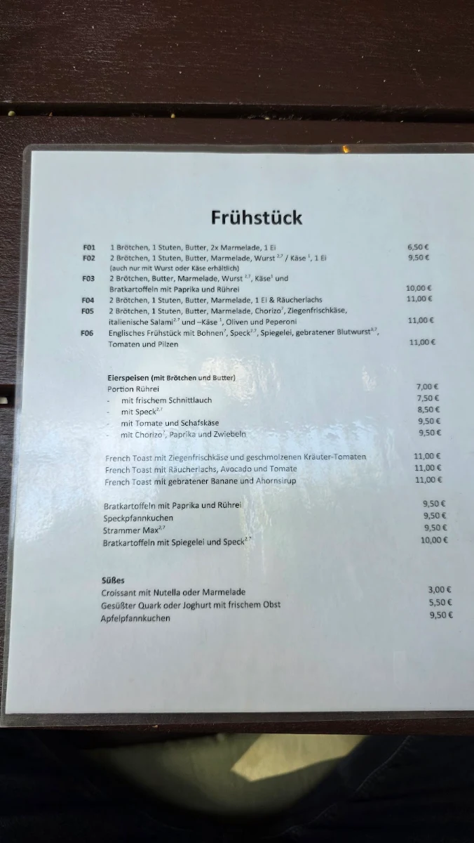 Speisekarte, Steinbruch