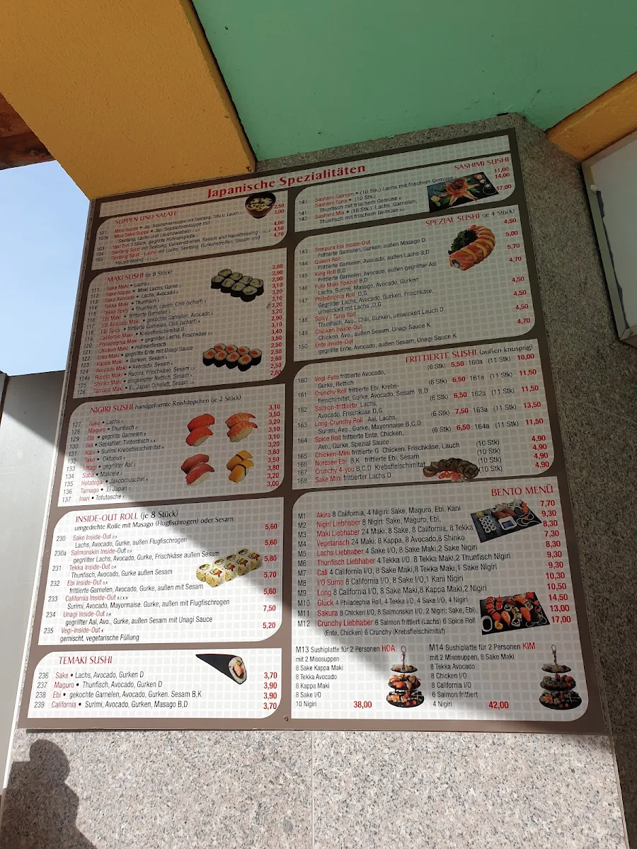 Speisekarte, Asia Wok & Sushi