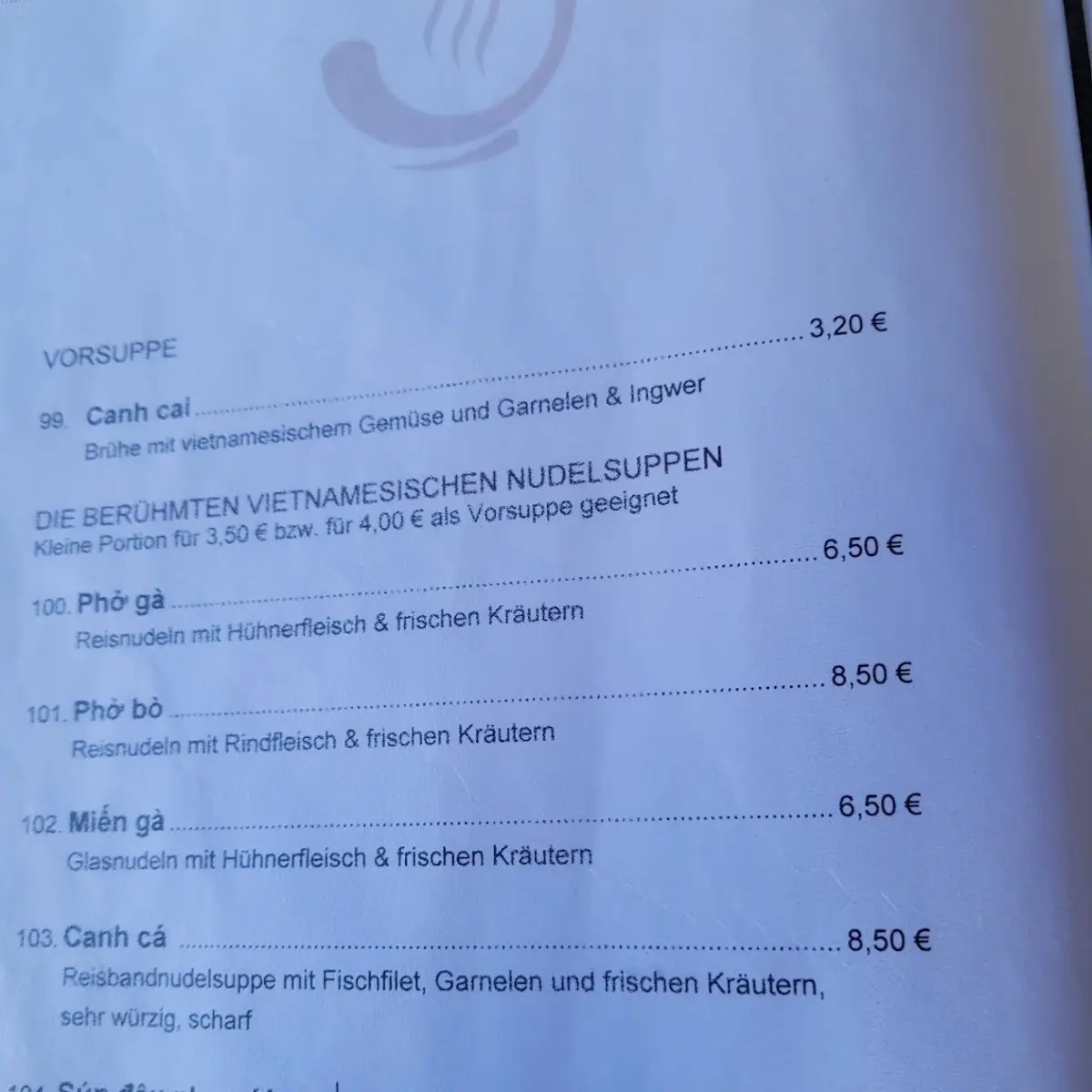Speisekarte photo 2