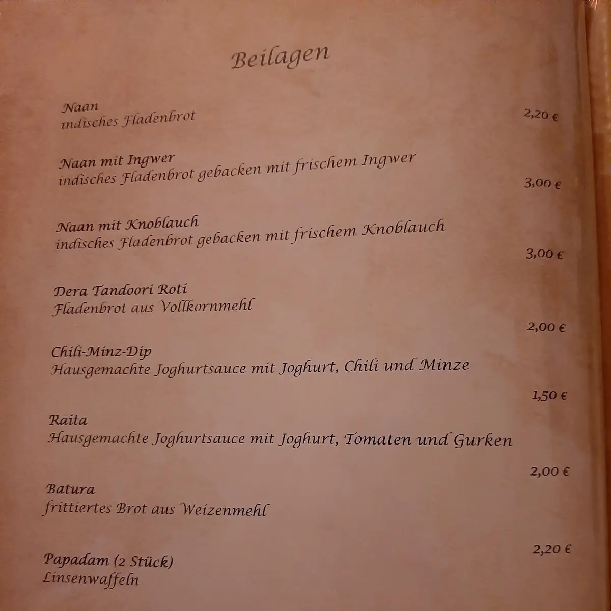 Speisekarte photo 5
