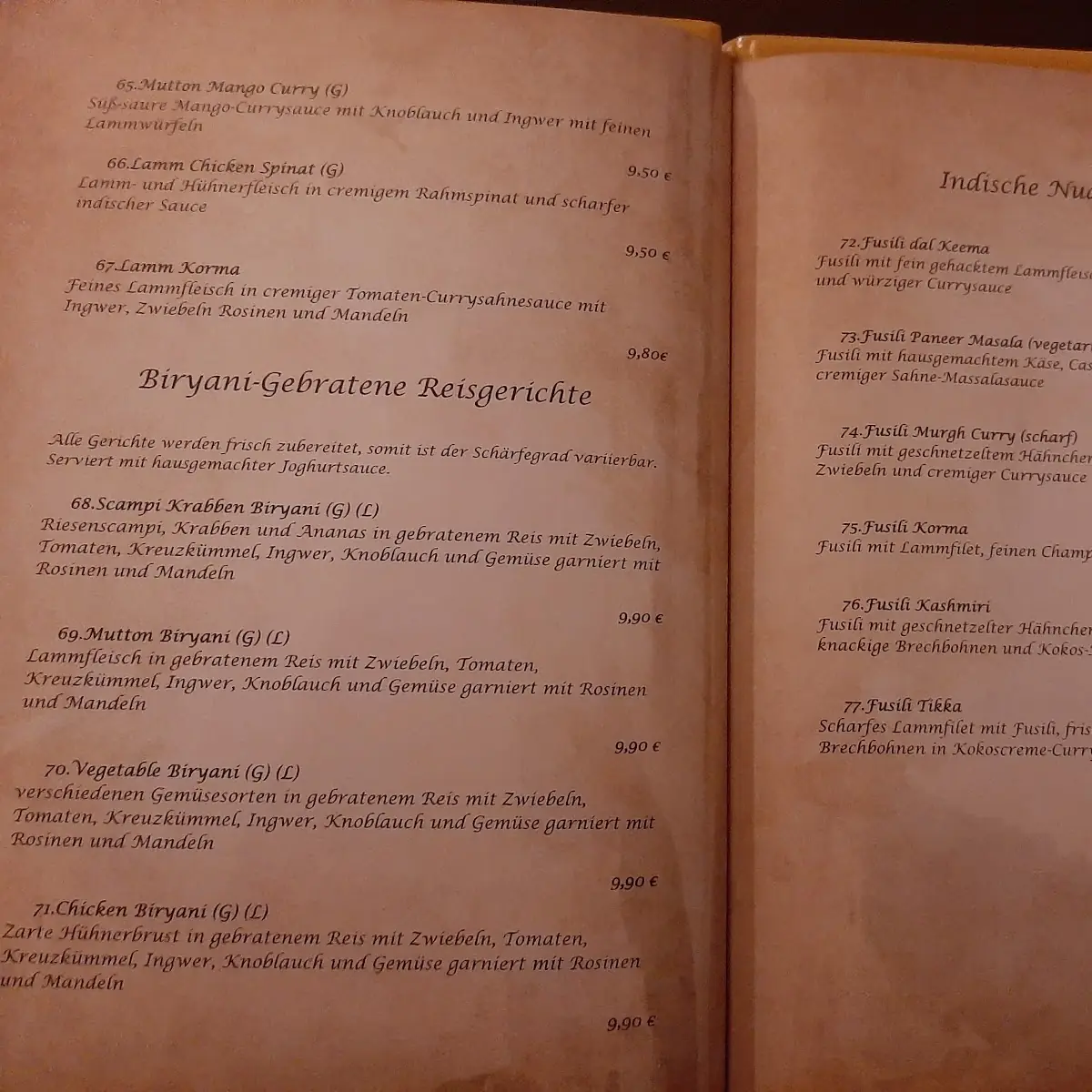 Speisekarte photo 6