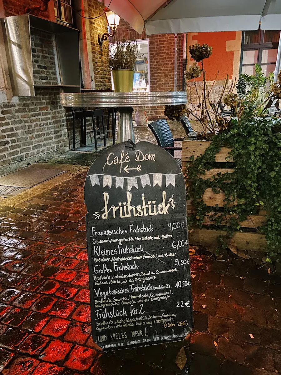 Speisekarte, Café Dom