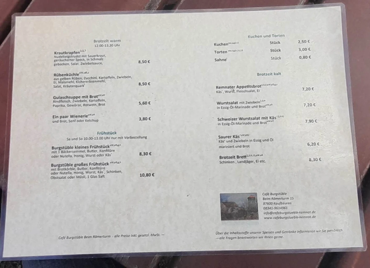 Speisekarte photo 2