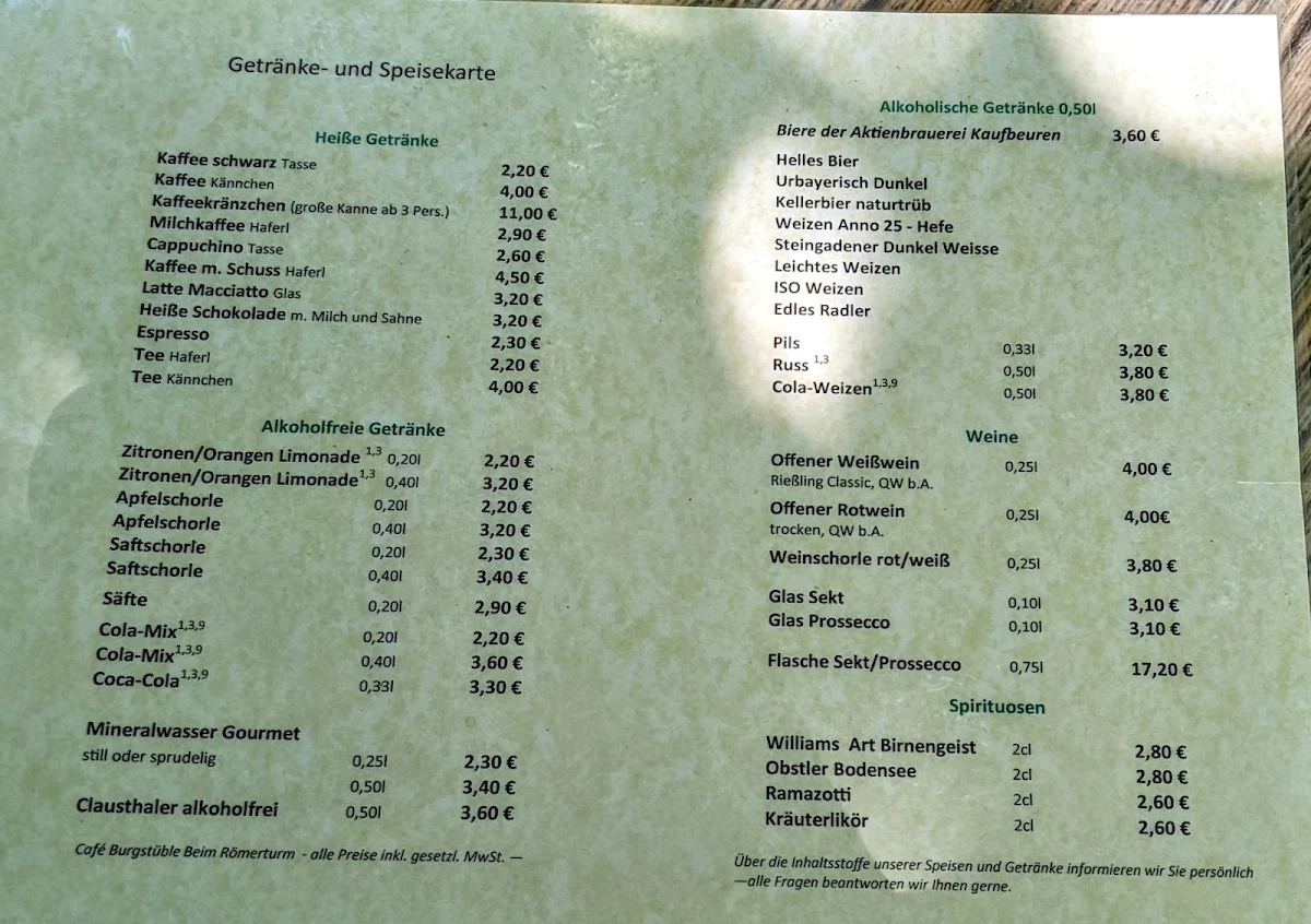 Speisekarte photo 3