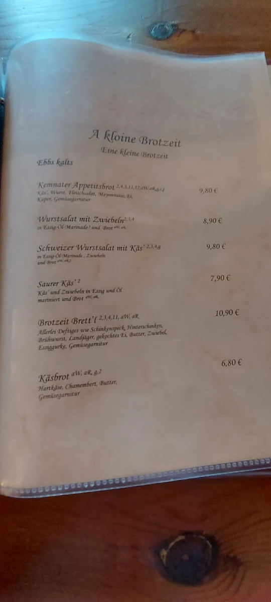 Speisekarte photo 5