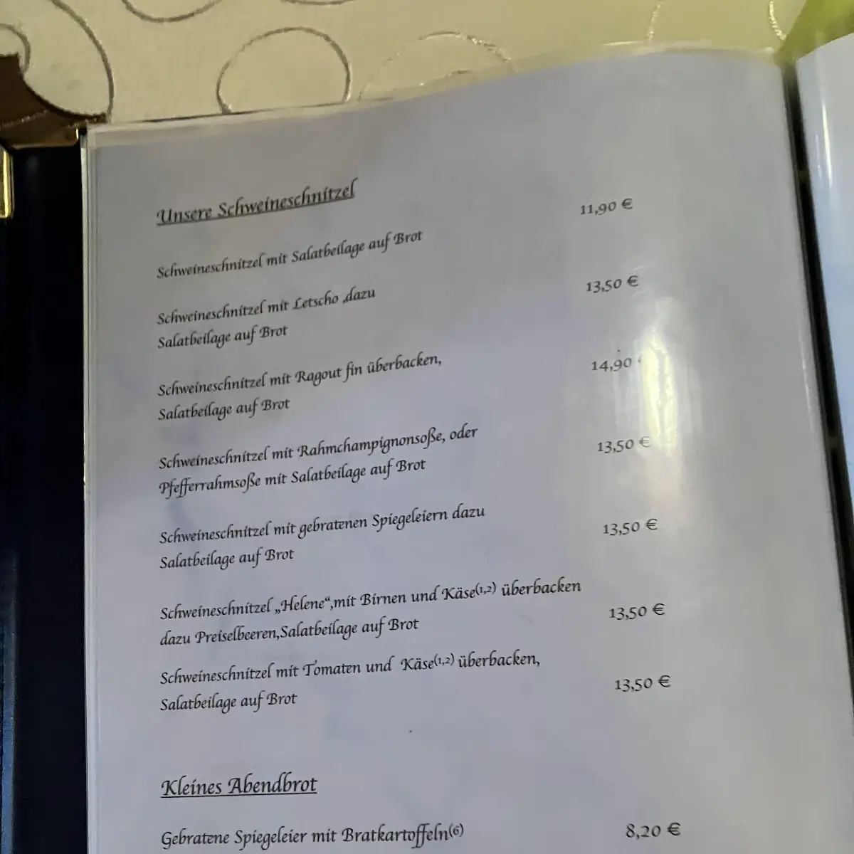 Speisekarte photo 1
