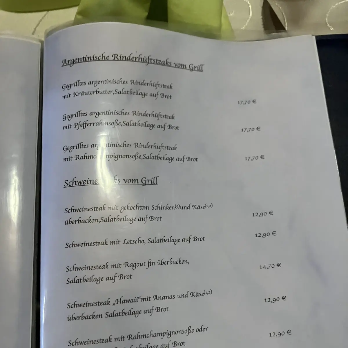 Speisekarte photo 2