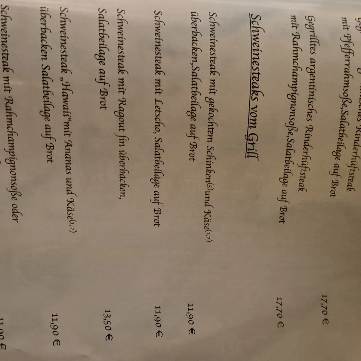 Speisekarte photo 9